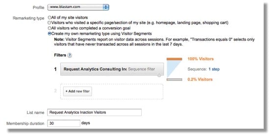 Google Analytics Remarketing Lists - Visitor Sequence pt 2 Example